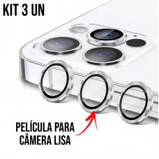 Película de Câmera Lisa iPhone 13 Pro e 13 Pro Max - Prata